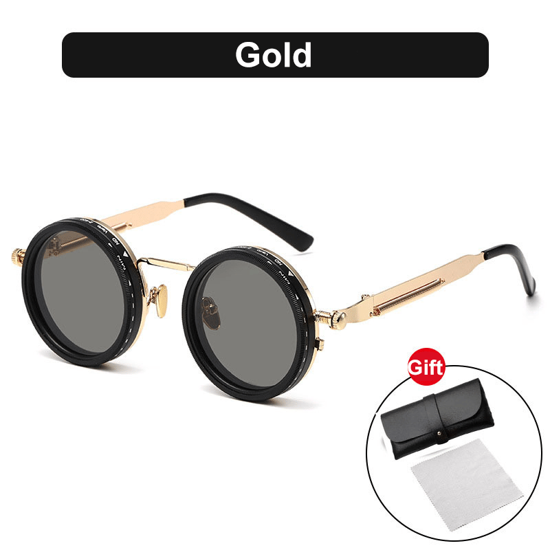 【🔥2025 New Sale】Adjustable Tint Rounded Polarized Lenses Retro Sunglasses