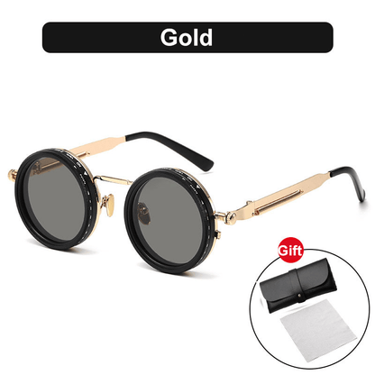 【🔥2025 New Sale】Adjustable Tint Rounded Polarized Lenses Retro Sunglasses