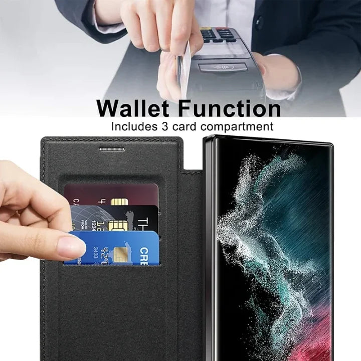 Personalized Leather Texture Flip Phone Case for Samsung