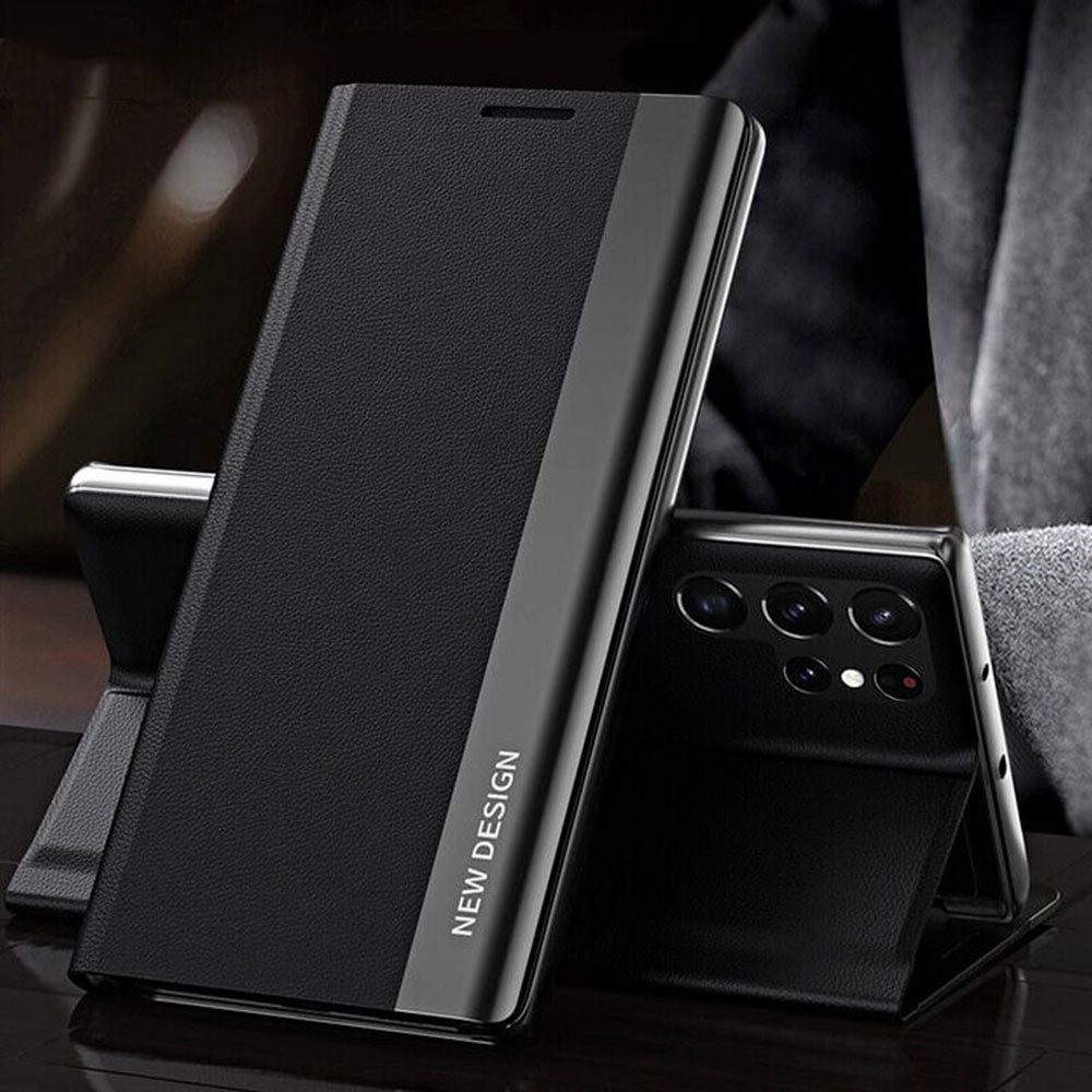 Galaxy S21 Series Leather Side Window Flip Case