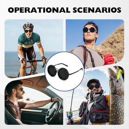 【🔥2025 New Sale】Adjustable Tint Rounded Polarized Lenses Retro Sunglasses