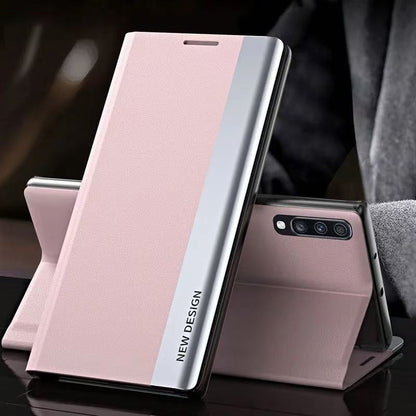 Galaxy S21 Series Leather Side Window Flip Case