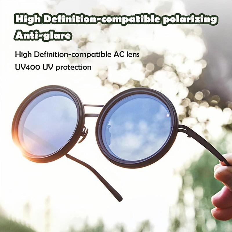 【🔥2025 New Sale】Adjustable Tint Rounded Polarized Lenses Retro Sunglasses