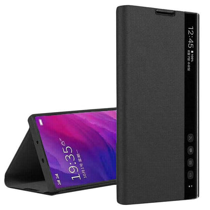 Galaxy S21 Series Leather Side Window Flip Case